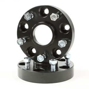 Jeep Wrangler Wheel Spacer Kit - Rugged Ridge - 1.25 Inch, 5 x 5 Inch Bolt Pattern, Aluminum - Black - `07-`18